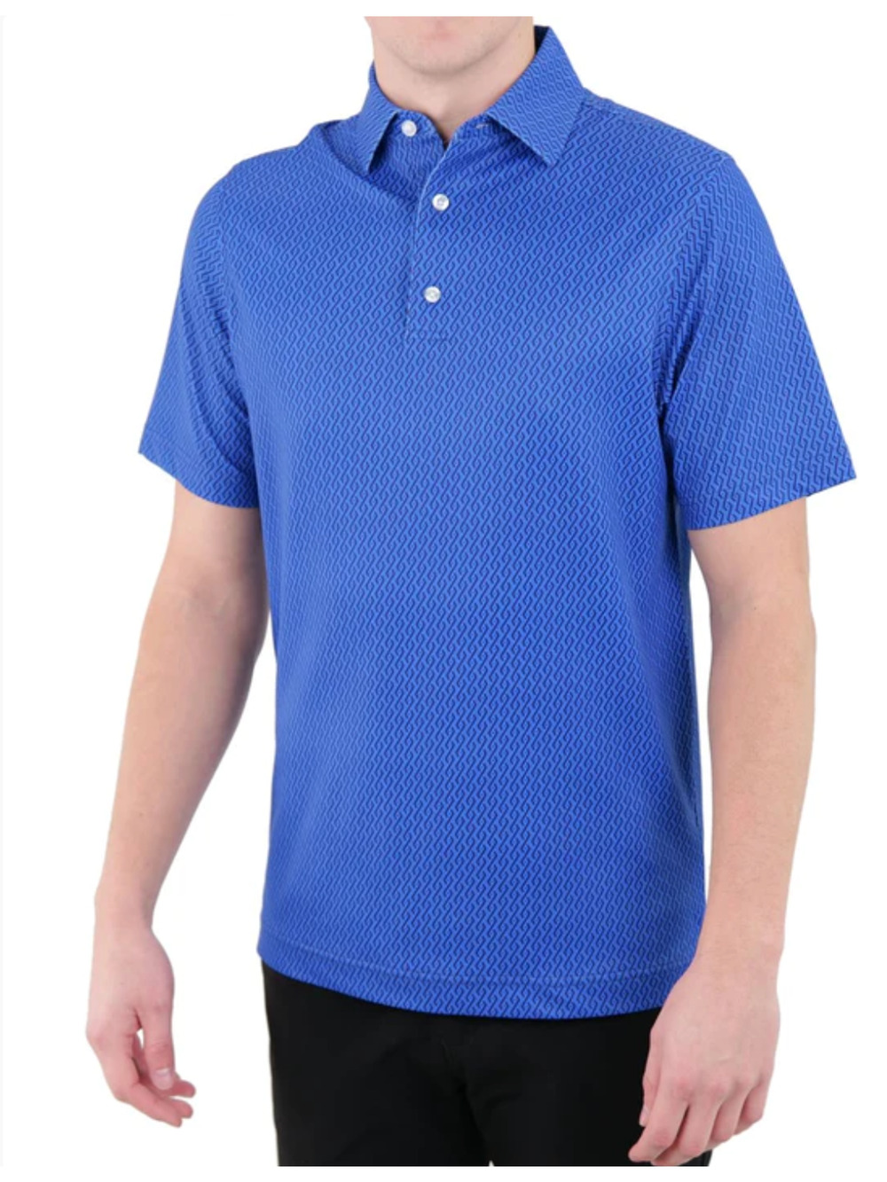 USA Palm Mens Blue Pique Stretch Golf Polo Drift Shirt Short Sleeve Size XXL NWT